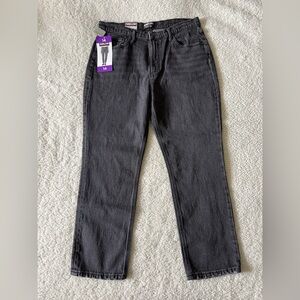 Kirkland Signature Women’s Washed Black High Rise Straight Leg Jeans Size 14 NEW